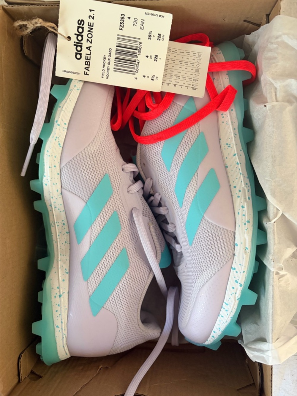 adidas Fabela Zone 2.1 Sneakers in Lavender with Mint Accents